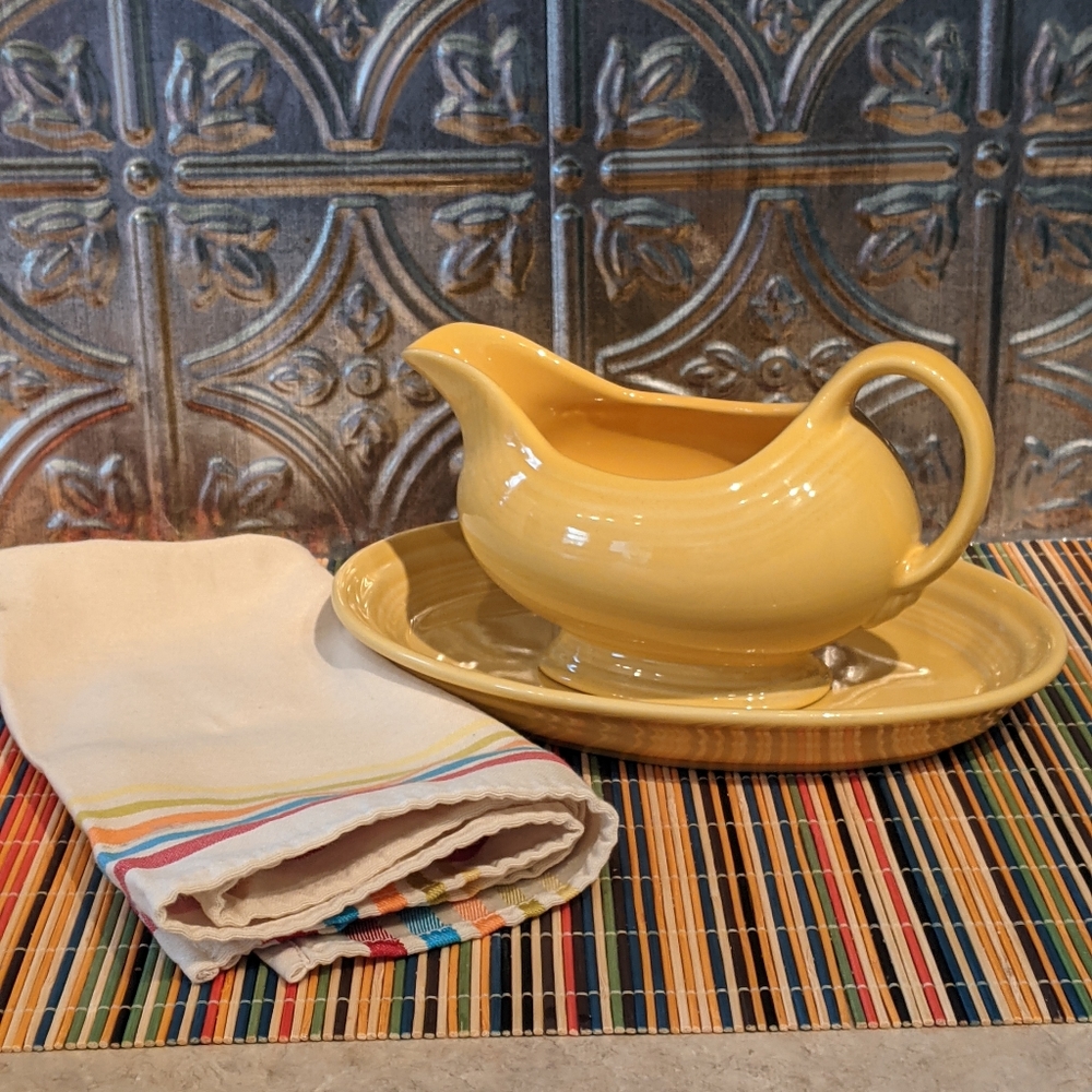 Fiestaware Sauceboat and saucer